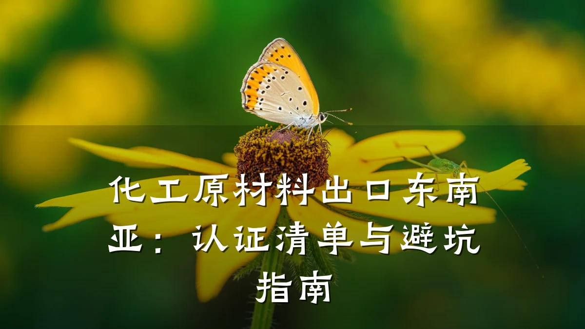 化工原材料出口东南亚：认证清单与避坑指南