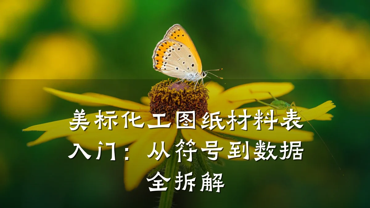 美标化工图纸材料表入门：从符号到数据全拆解