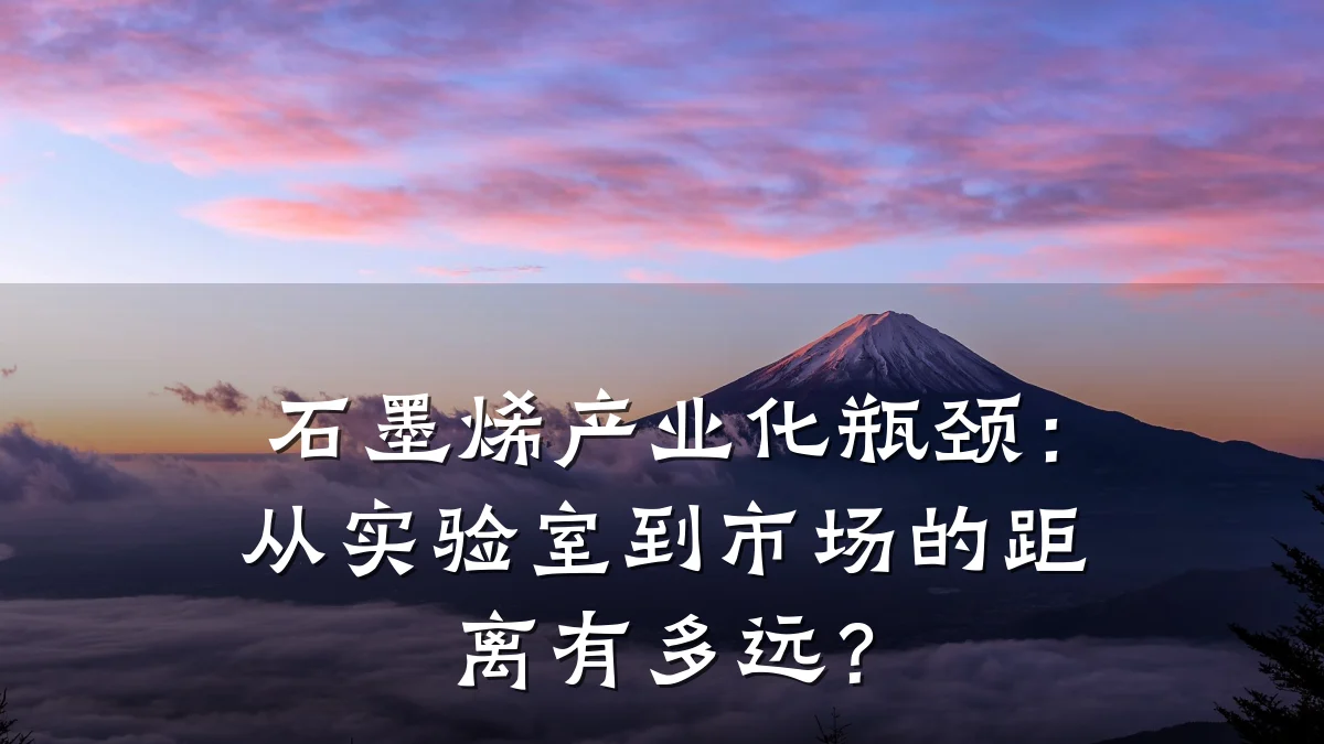 石墨烯产业化瓶颈：从实验室到市场的距离有多远？