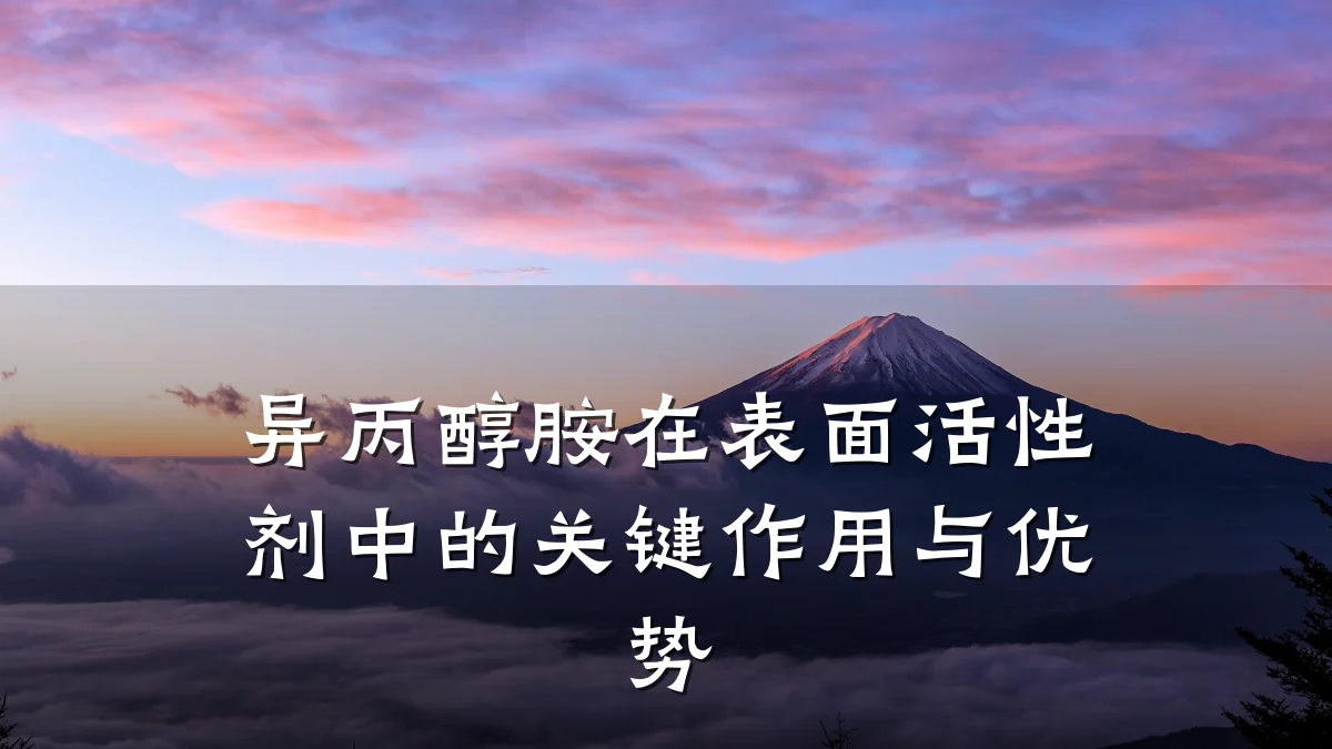 异丙醇胺在表面活性剂中的关键作用与优势