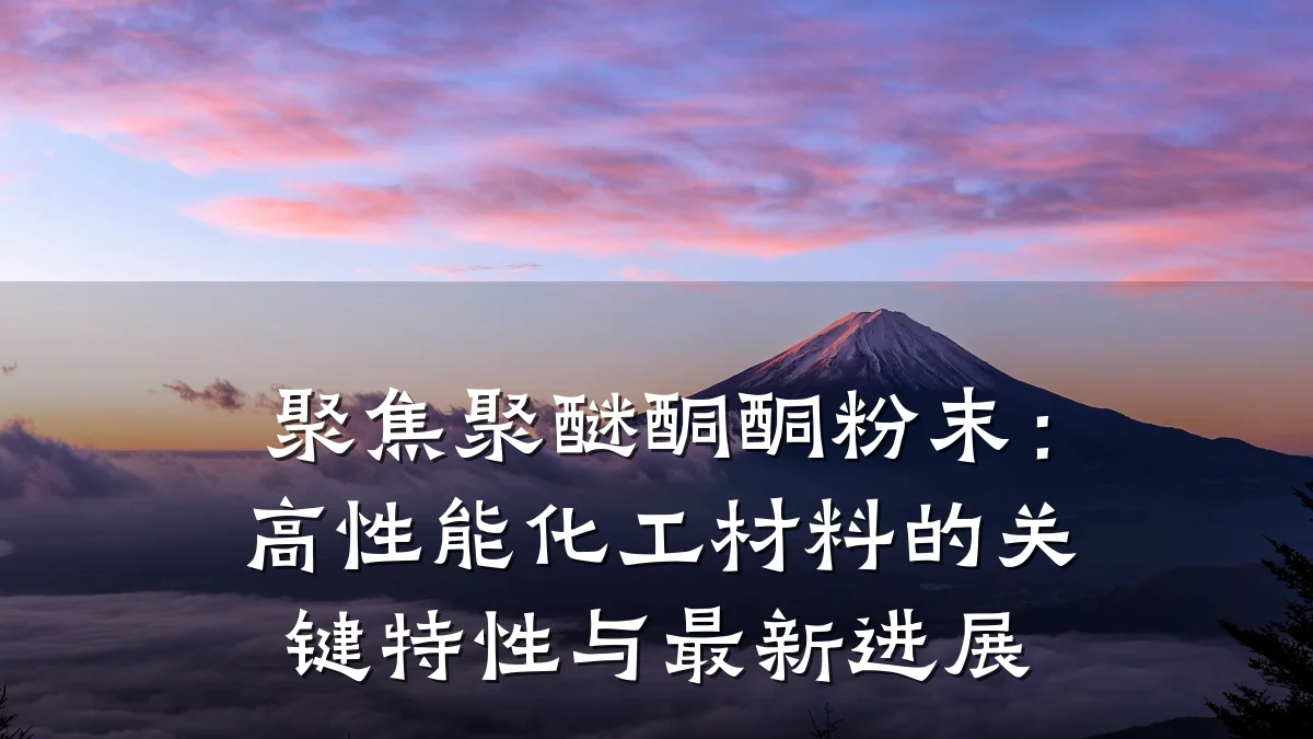 聚焦聚醚酮酮粉末：高性能化工材料的关键特性与最新进展