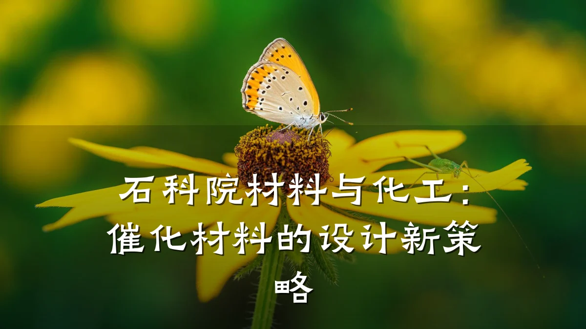 石科院材料与化工：催化材料的设计新策略