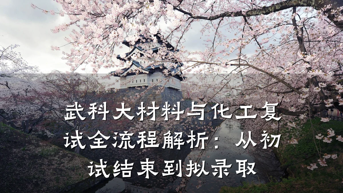 武科大材料与化工复试全流程解析:从初试结束到拟录取