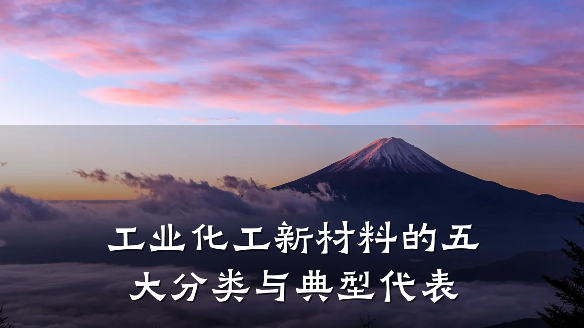 工业化工新材料的五大分类与典型代表