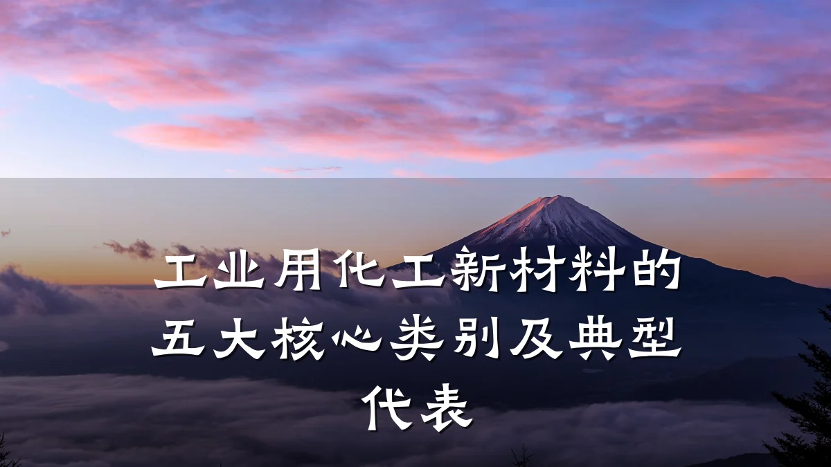 工业用化工新材料的五大核心类别及典型代表
