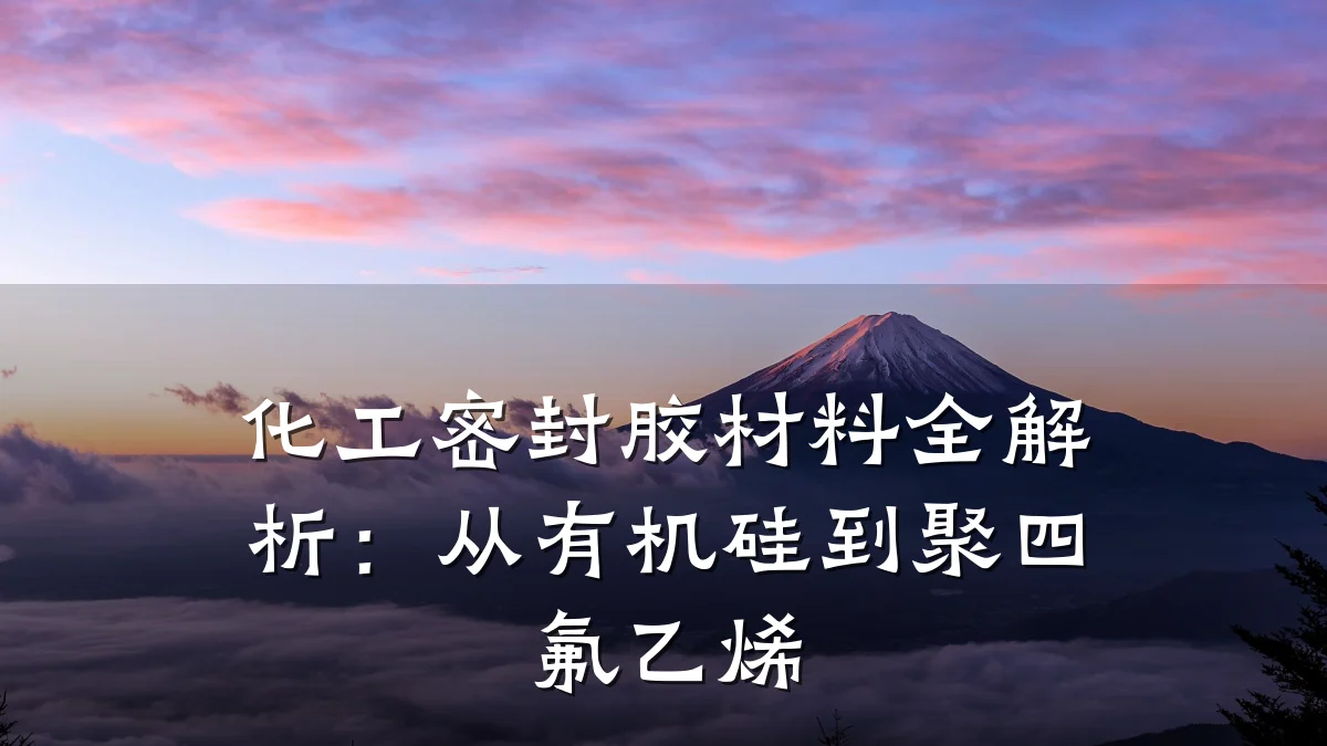 化工密封胶材料全解析：从有机硅到聚四氟乙烯