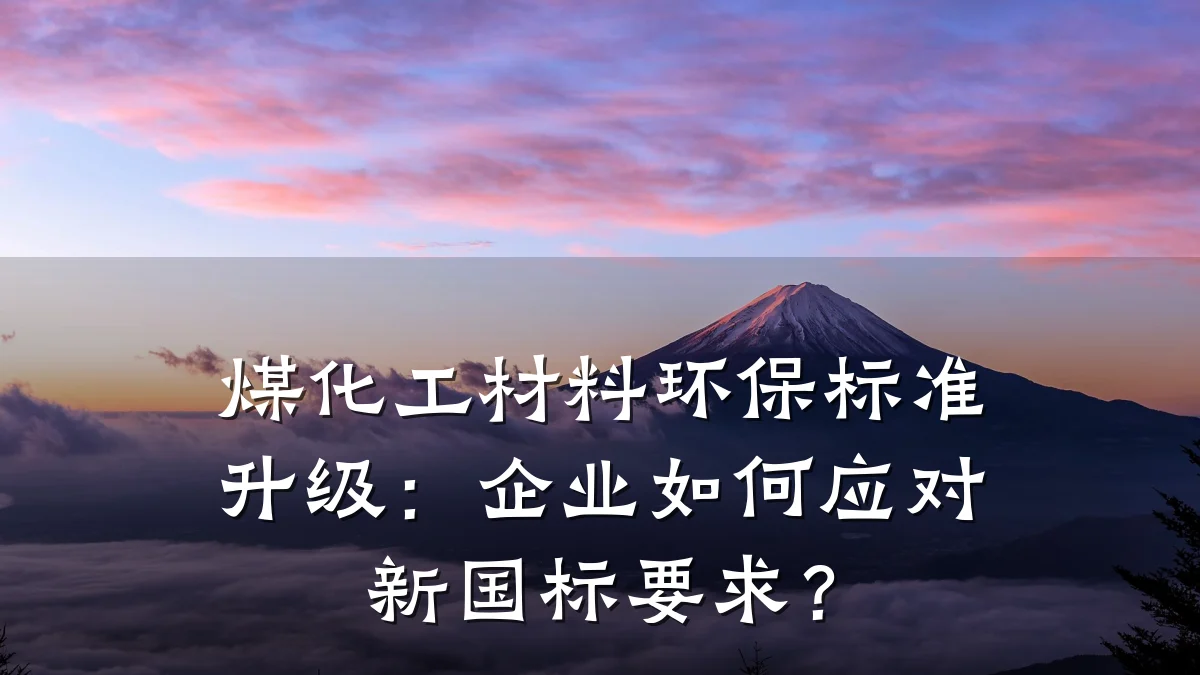 煤化工材料环保标准升级：企业如何应对新国标要求？