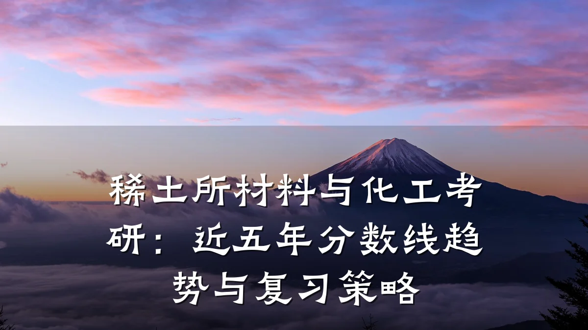 稀土所材料与化工考研：近五年分数线趋势与复习策略