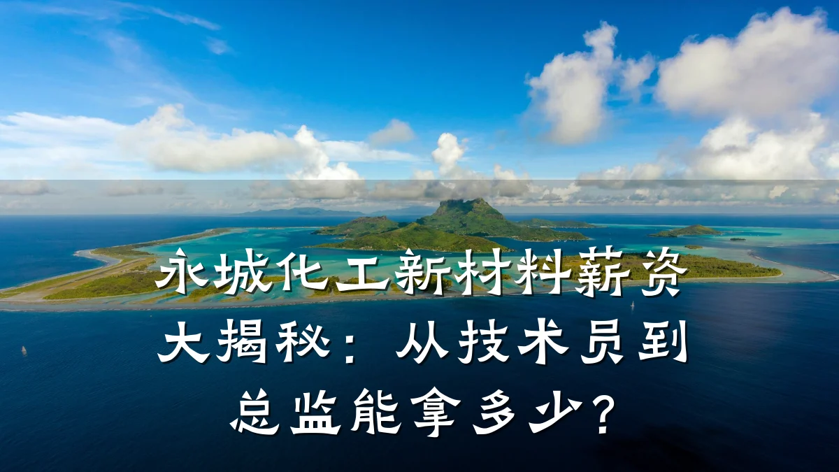 永城化工新材料薪资大揭秘：从技术员到总监能拿多少？