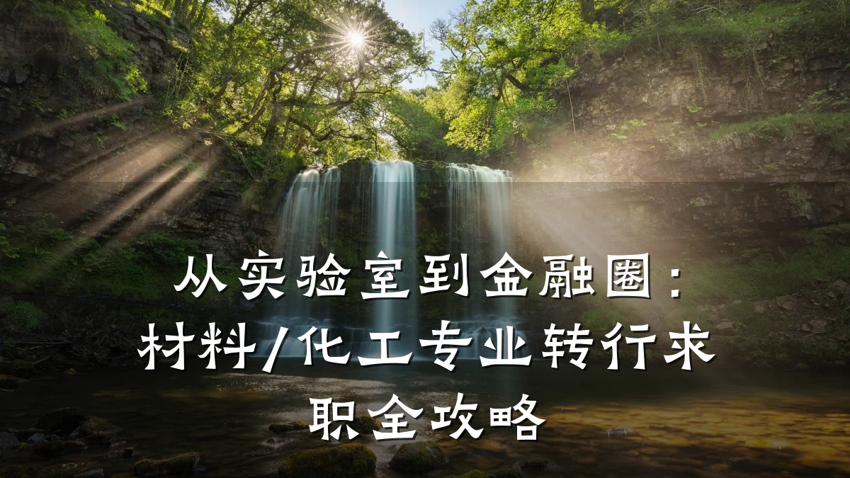 从实验室到金融圈：材料/化工专业转行求职全攻略