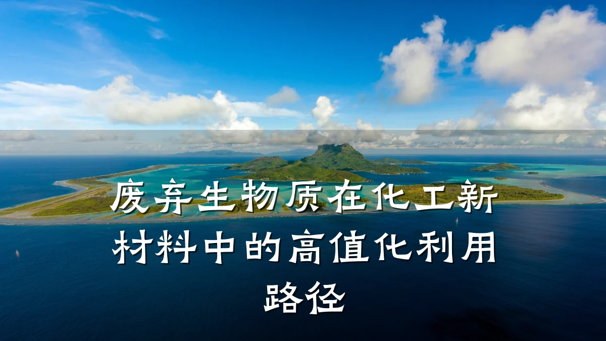 废弃生物质在化工新材料中的高值化利用路径