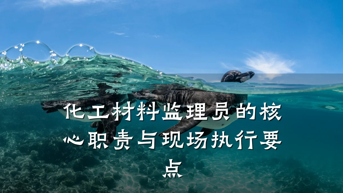 化工材料监理员的核心职责与现场执行要点
