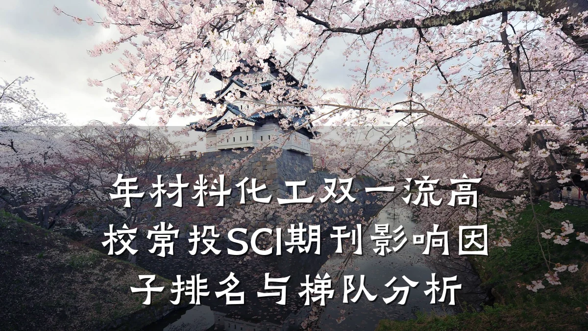 年材料化工双一流高校常投SCI期刊影响因子排名与梯队分析