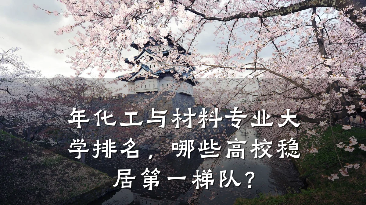 年化工与材料专业大学排名，哪些高校稳居第一梯队？