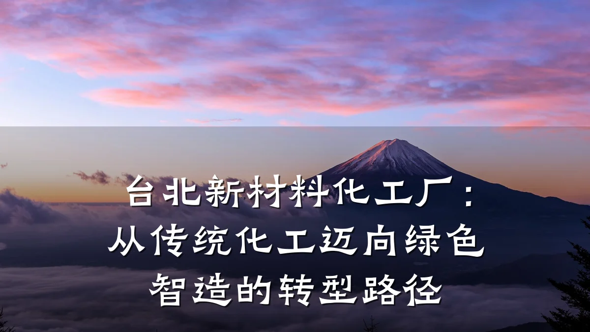 台北新材料化工厂：从传统化工迈向绿色智造的转型路径