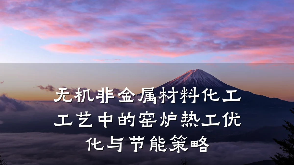 无机非金属材料化工工艺中的窑炉热工优化与节能策略