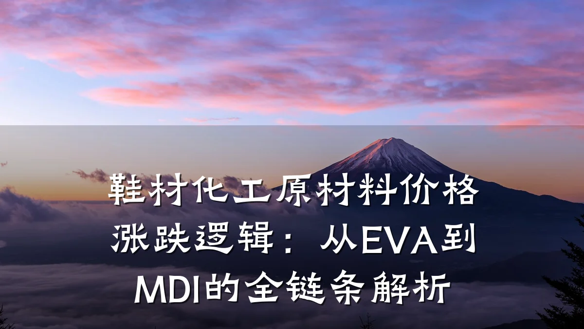 鞋材化工原材料价格涨跌逻辑:从EVA到MDI的全链条解析