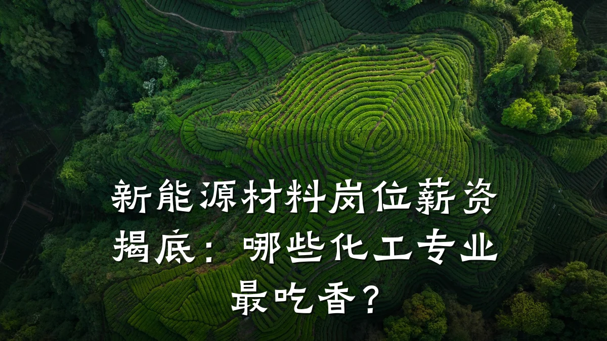 新能源材料岗位薪资揭底:哪些化工专业最吃香?