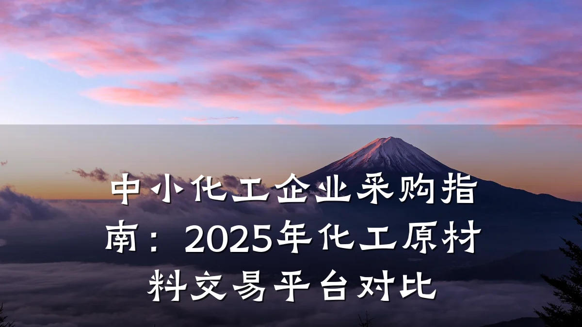 中小化工企业采购指南：2025年化工原材料交易平台对比
