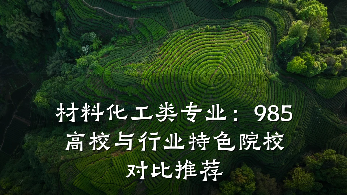 材料化工类专业：985高校与行业特色院校对比推荐