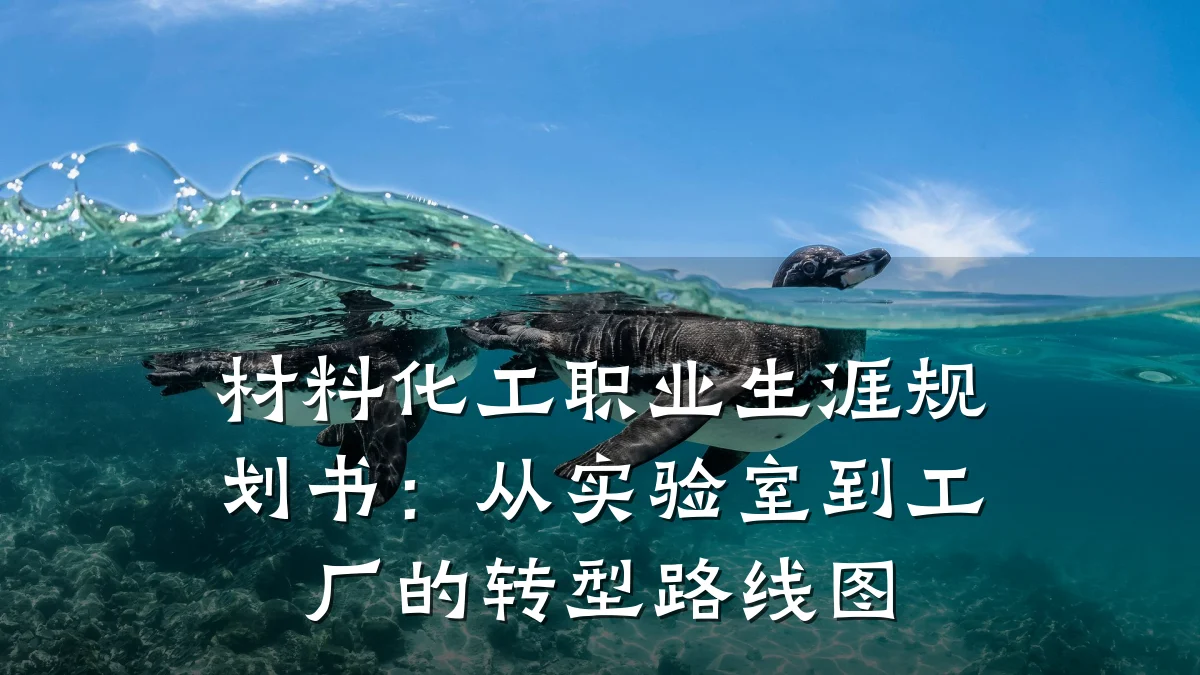 材料化工职业生涯规划书：从实验室到工厂的转型路线图