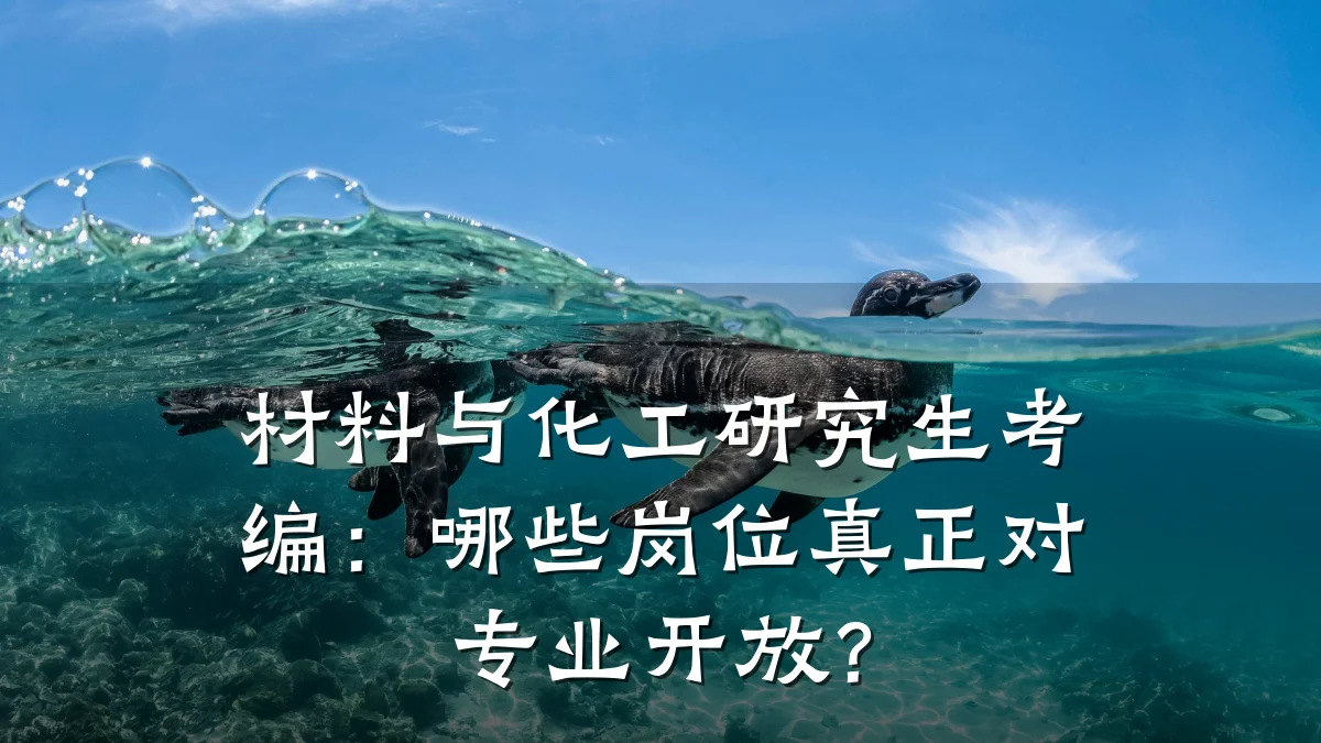 材料与化工研究生考编：哪些岗位真正对专业开放？