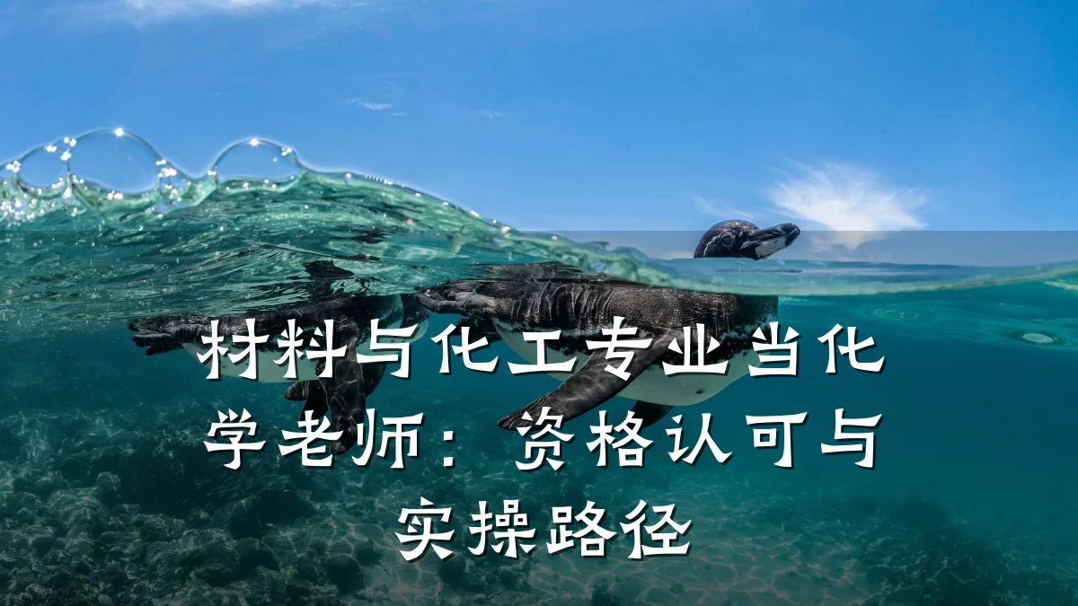 材料与化工专业当化学老师：资格认可与实操路径
