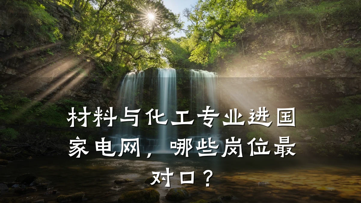 材料与化工专业进国家电网,哪些岗位最对口?