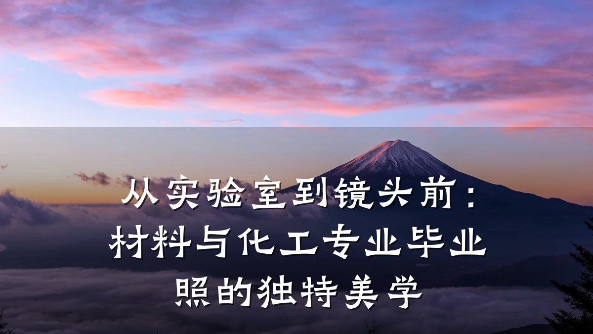 从实验室到镜头前：材料与化工专业毕业照的独特美学
