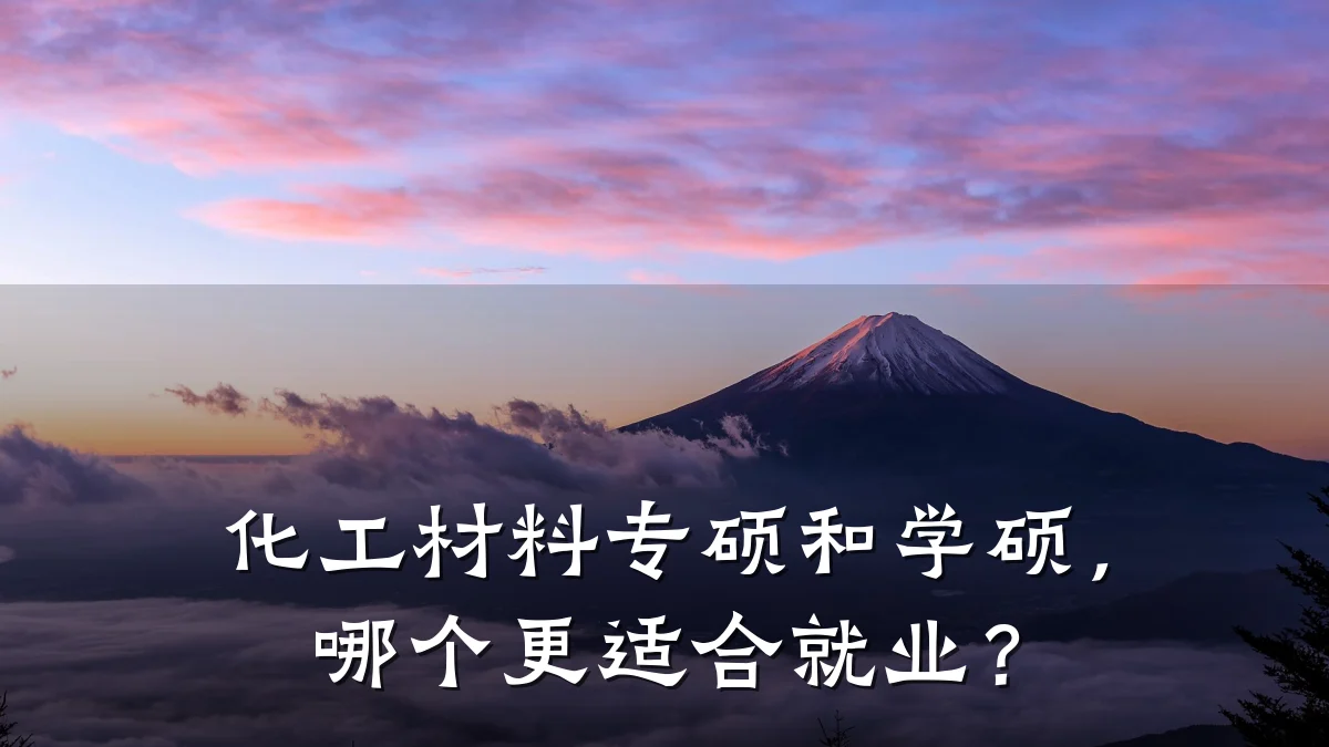 化工材料专硕和学硕,哪个更适合就业?