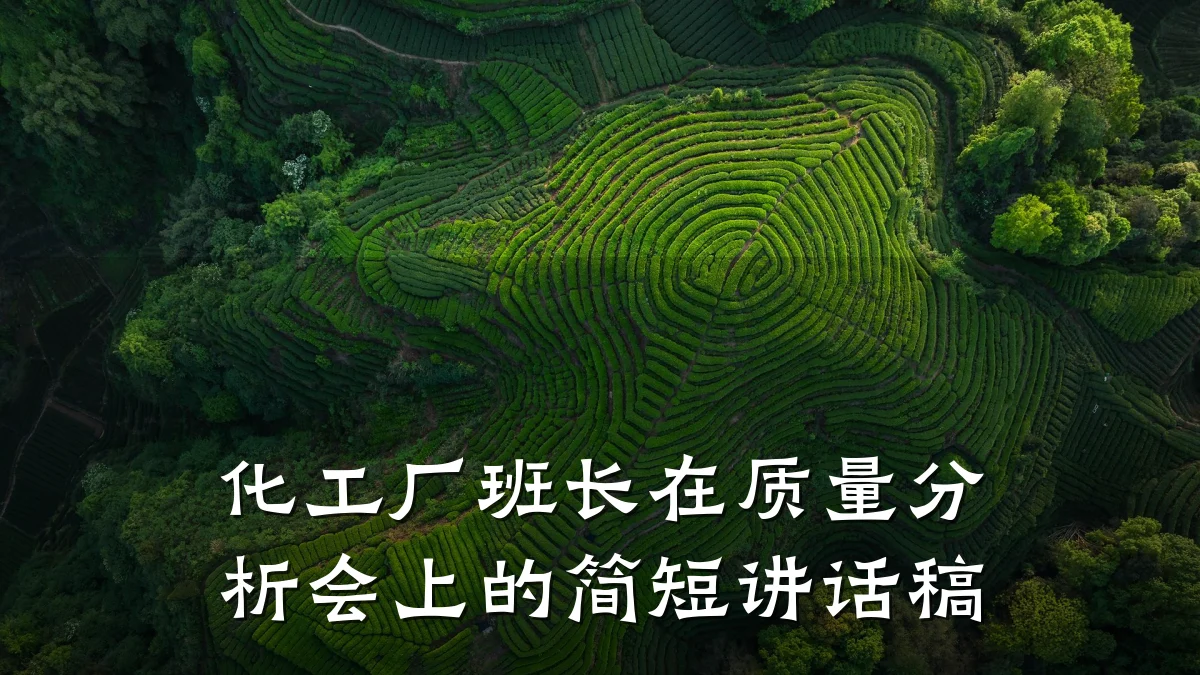 化工厂班长在质量分析会上的简短讲话稿