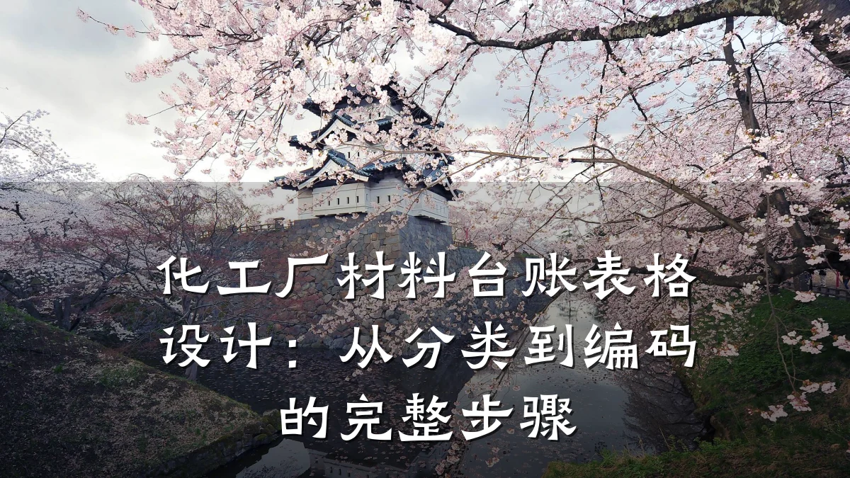 化工厂材料台账表格设计：从分类到编码的完整步骤