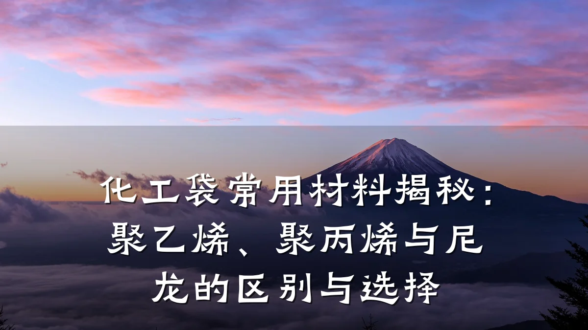 化工袋常用材料揭秘：聚乙烯、聚丙烯与尼龙的区别与选择
