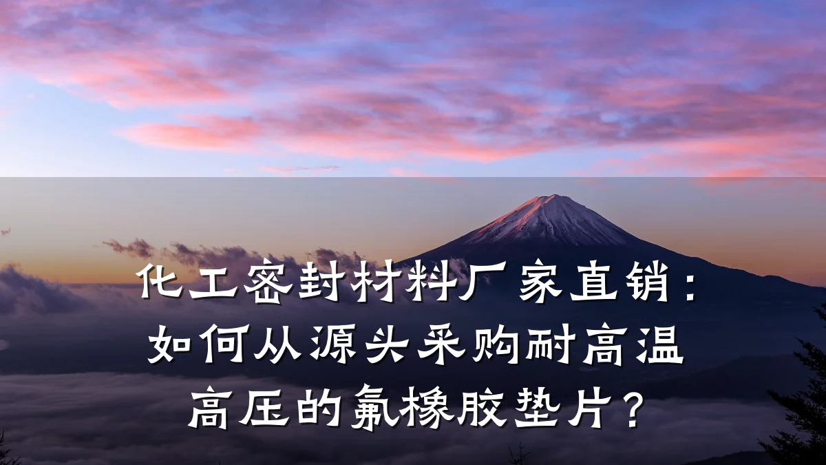 化工密封材料厂家直销：如何从源头采购耐高温高压的氟橡胶垫片？