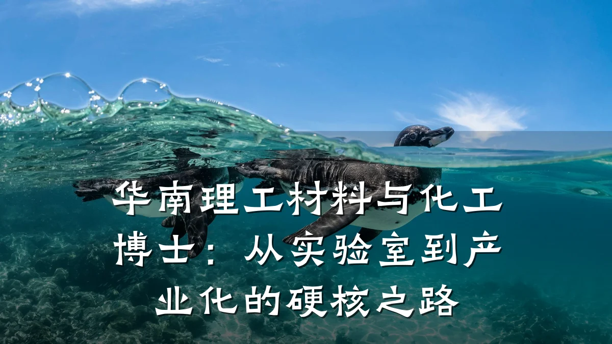华南理工材料与化工博士：从实验室到产业化的硬核之路