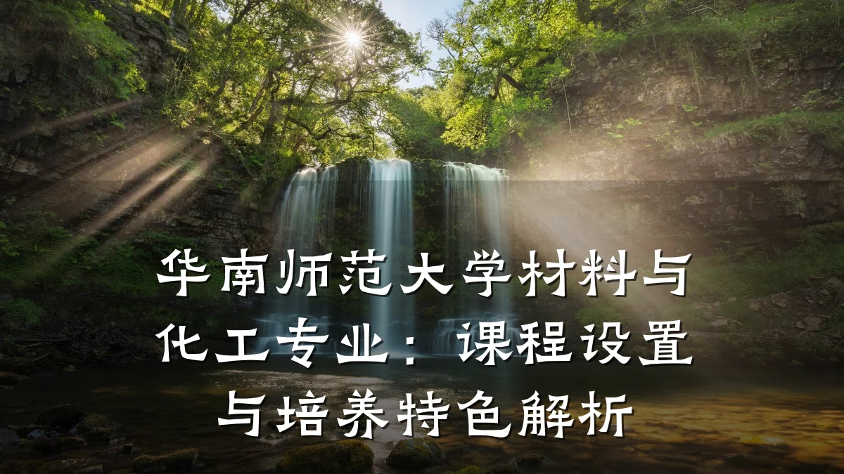 华南师范大学材料与化工专业：课程设置与培养特色解析