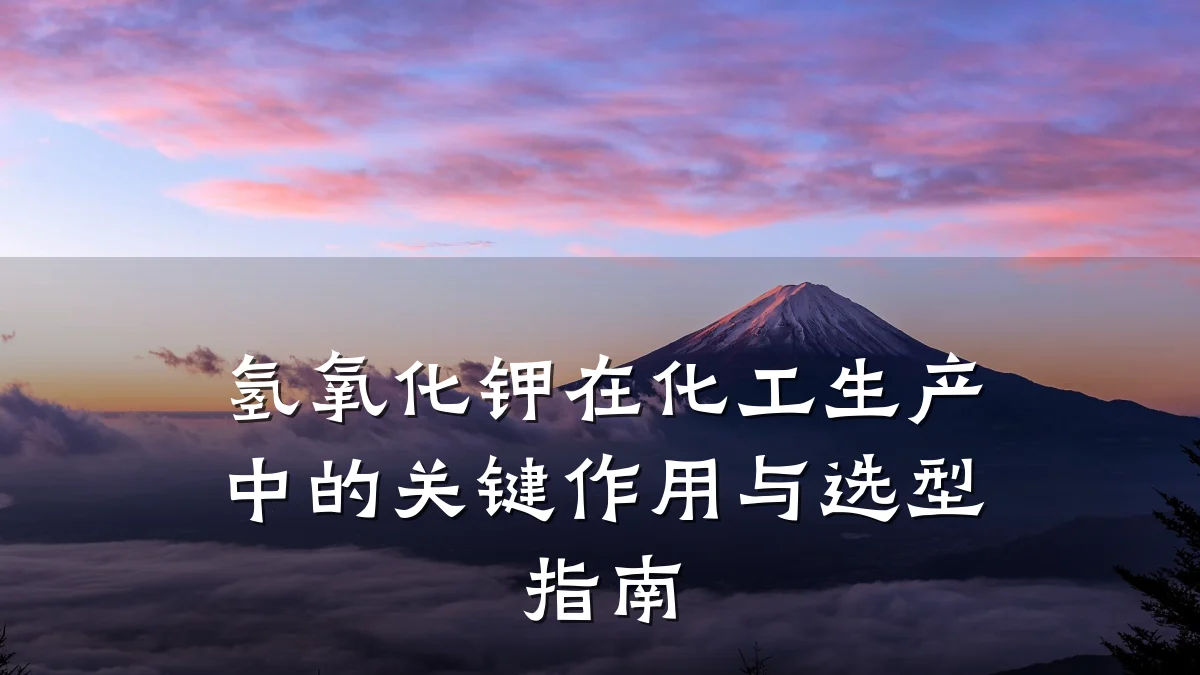 氢氧化钾在化工生产中的关键作用与选型指南