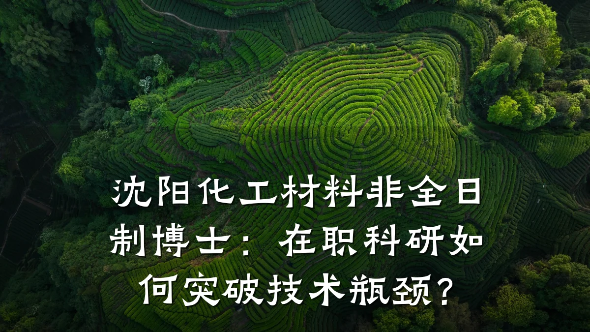 沈阳化工材料非全日制博士：在职科研如何突破技术瓶颈？