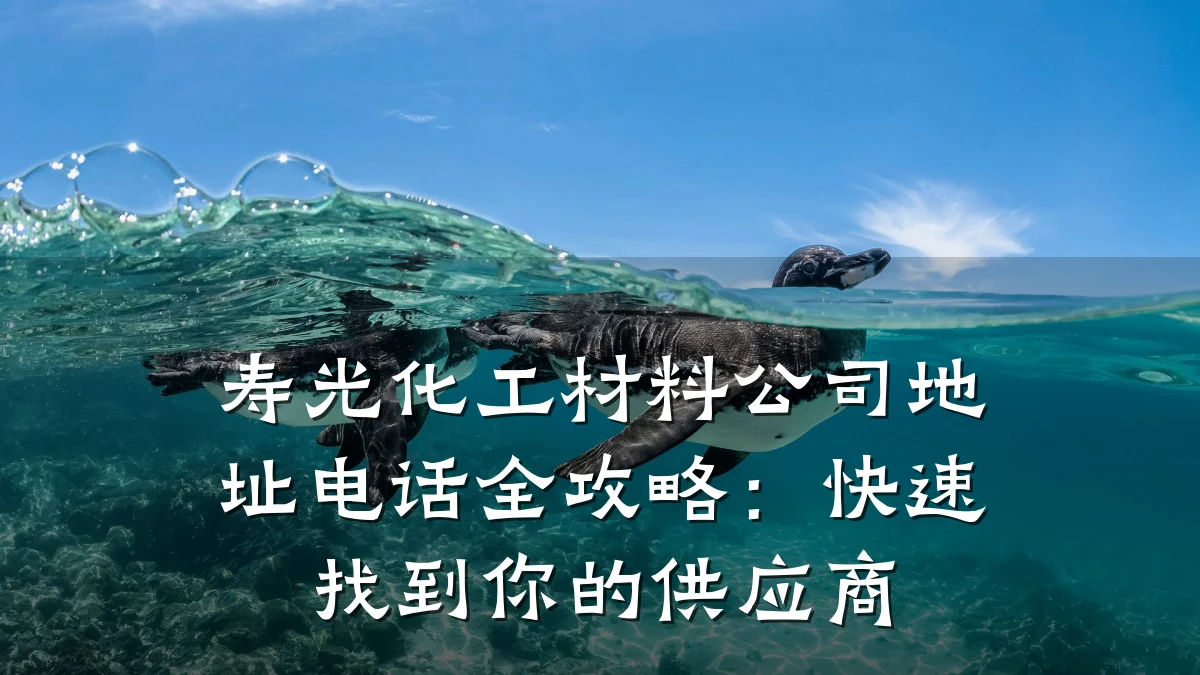 寿光化工材料公司地址电话全攻略：快速找到你的供应商
