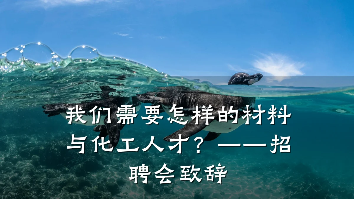 我们需要怎样的材料与化工人才？——招聘会致辞