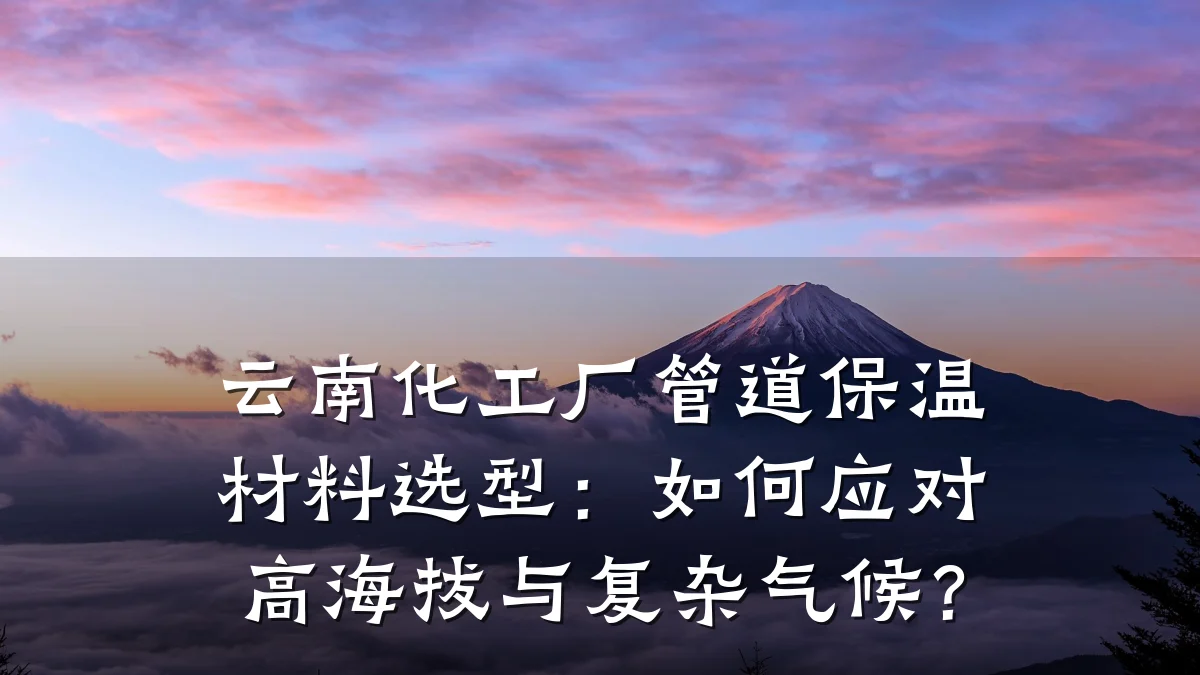 云南化工厂管道保温材料选型：如何应对高海拔与复杂气候？