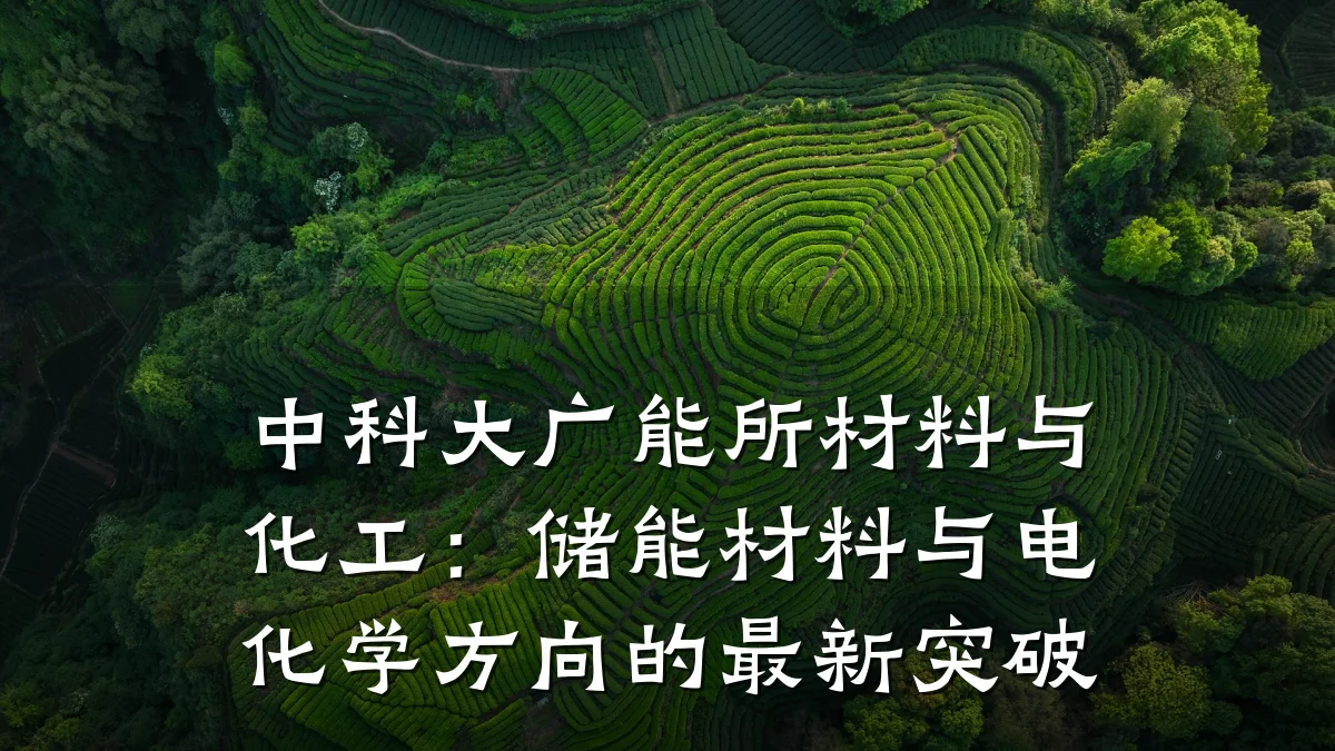 中科大广能所材料与化工:储能材料与电化学方向的最新突破