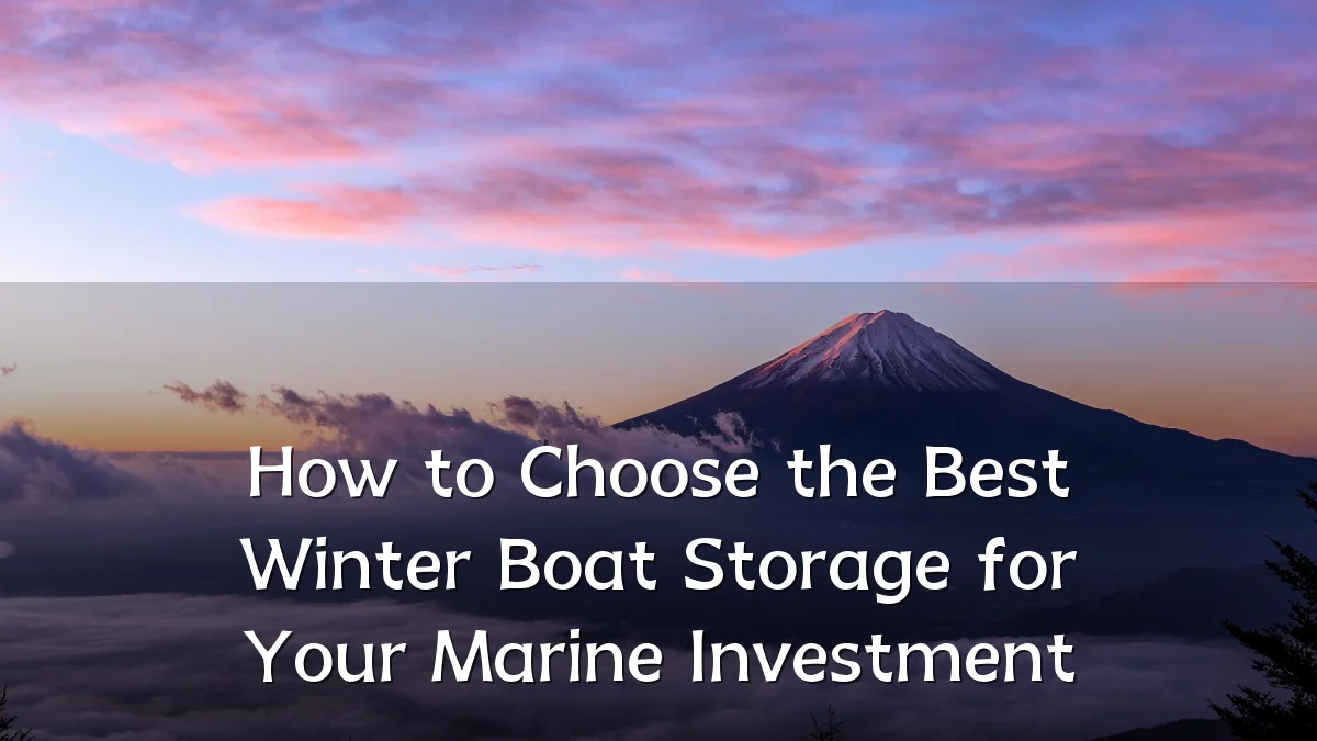 How to Choose the Best Winter Boat Storage for Your Marine Investment